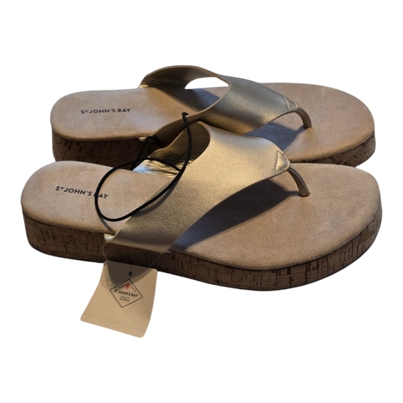 St. John's Bay Shoes - $50 St John's Bay Slides Womens Sz 10M Tan Salden Slip On New
